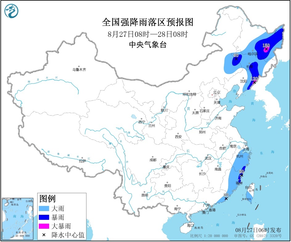 【台风路径实时发布系统】台风巴威登陆朝鲜 影响中国东北