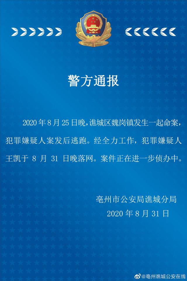 【最新】安徽亳州16岁犯罪嫌疑人落网 远房婶婶真的是16岁男孩所杀？