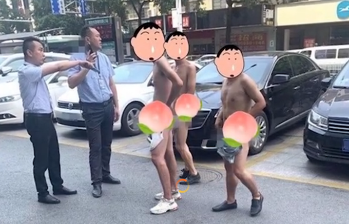 处罚来了!长沙5名男子疑因业绩不达标裸奔 无底线秀操作真低俗!