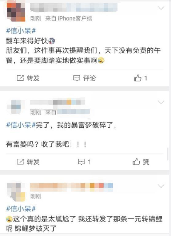 出道即翻车！信小呆一元转让中国锦鲤是骗人的？