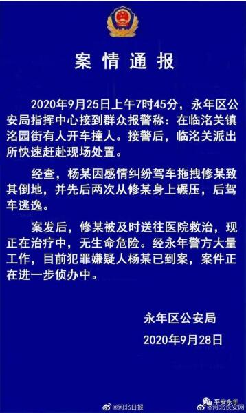 丧心病狂！女子当街遭前男友驾车碾压 幸好分手了 太可怕了