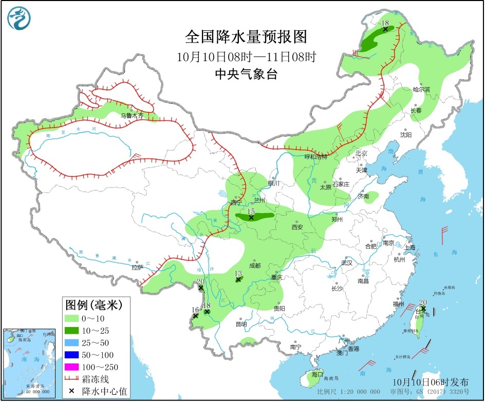 冷空气将影响北方地区 华西持续阴雨