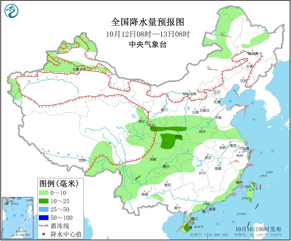 冷空气将影响北方地区 华西持续阴雨