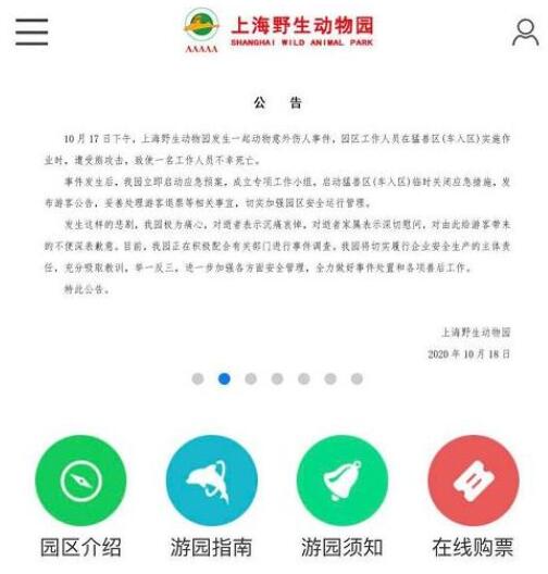 【突发】上海野生动物园发生熊伤人事件 游客经历了什么？