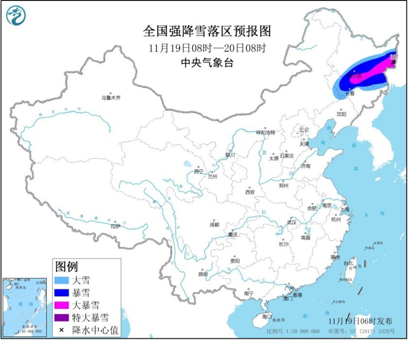 【冬天来了】黑龙江连发20个暴雪预警 局地新增积雪深度20厘米以上