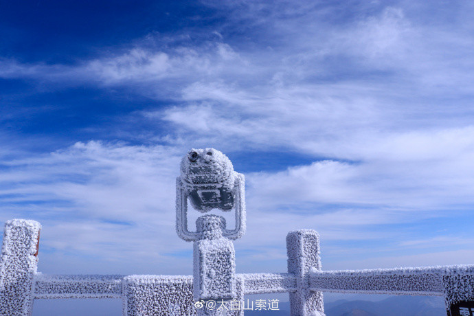 冰雪奇缘!秦岭太白山雪后雾凇美景 仿佛置身冰雪童话世界