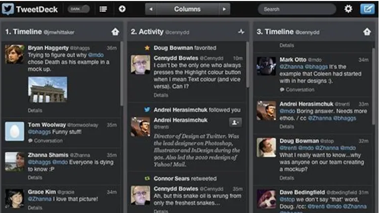 Twitter的高级用户替代客户端TweetDeck即将进行重新设计