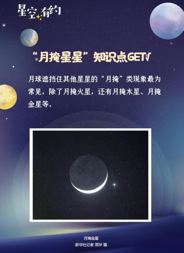 “月掩火星”天象上演，火星与月球再现“相依相偎”的“亲密”情景！