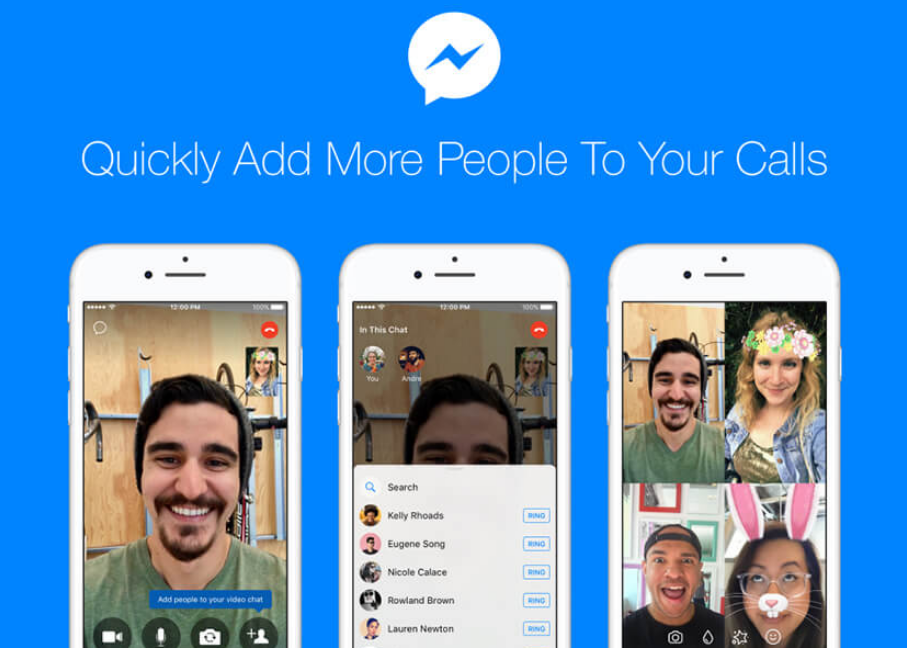 Facebook Messenger现在允许将更多用户添加到正在进行的呼叫中