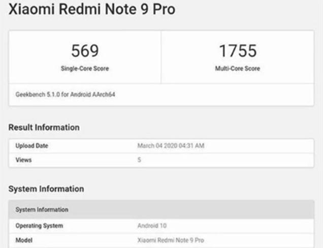 据说Redmi Note 9 Pro配备了MediaTek Dimensity 800处理器  