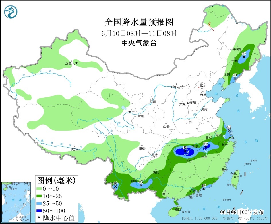 西南地区长江中下游有较强降水过程 华北东北地区等地有强对流天气