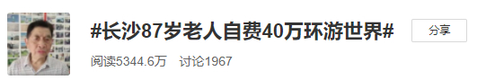 厉害了！87岁老人自费40万环游世界 去过五大洲结交上千朋友