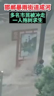 一定要平安！河北暴雨街头成河 市民抱树自救【图】