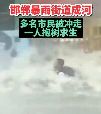 一定要平安！河北暴雨街头成河 市民抱树自救【图】